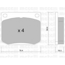 22-0018-0 METELLI Комплект тормозных колодок, дисковый тормоз