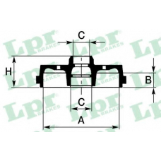 7D0051C LPR Тормозной барабан