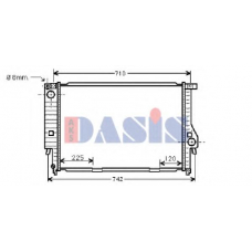 050500N AKS DASIS Радиатор, охлаждение двигателя