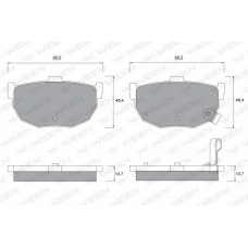 151-1134 WEEN Комплект тормозных колодок, дисковый тормоз