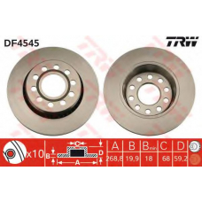 DF4545 TRW Тормозной диск