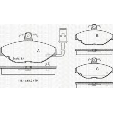 8110 17851 TRIDON Brake pads - front