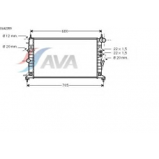 OLA2359 AVA Радиатор, охлаждение двигателя