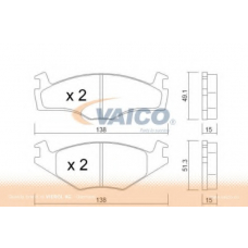V10-8100-1 VEMO/VAICO Комплект тормозных колодок, дисковый тормоз