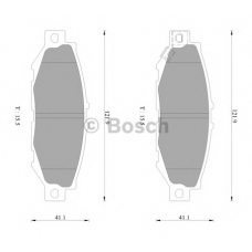 0 986 AB2 243 BOSCH Комплект тормозных колодок, дисковый тормоз