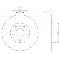 8DD 355 106-661 HELLA Тормозной диск