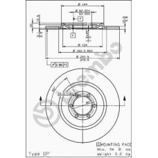 08.3910.20 BREMBO Тормозной диск