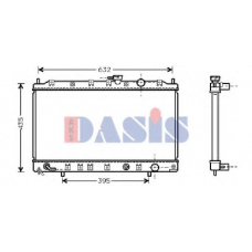 140013N AKS DASIS Радиатор, охлаждение двигателя