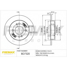 BD-7520 FREMAX Тормозной диск