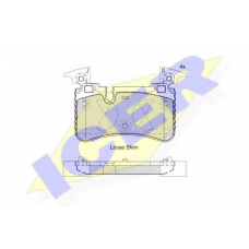 182209 ICER Комплект тормозных колодок, дисковый тормоз