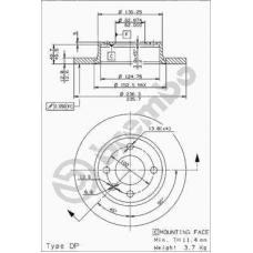 08.5243.24 BREMBO Тормозной диск