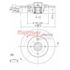 14934 Y METZGER Тормозной диск