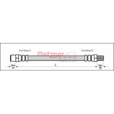 4110568 METZGER Тормозной шланг