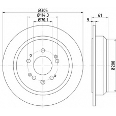 8DD 355 116-111 HELLA Тормозной диск