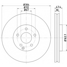 8DD 355 113-311 HELLA PAGID Тормозной диск