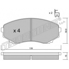 493.0 TRUSTING Комплект тормозных колодок, дисковый тормоз