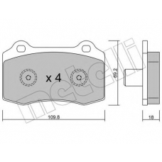 22-0251-5 METELLI Комплект тормозных колодок, дисковый тормоз