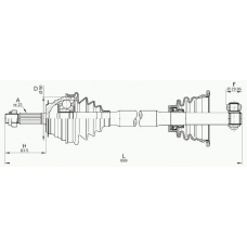 DRS6206.00 OPEN PARTS Приводной вал