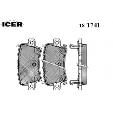 181741 ICER Комплект тормозных колодок, дисковый тормоз