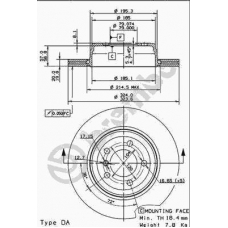 09.9164.10 BREMBO Тормозной диск