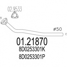 01.21870 MTS Труба выхлопного газа