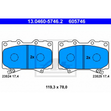 13.0460-5746.2 ATE Комплект тормозных колодок, дисковый тормоз