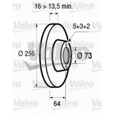 186206 VALEO Тормозной диск