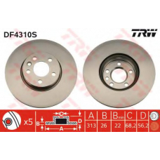 DF4310S TRW Тормозной диск