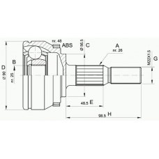 CVJ5132.10 OPEN PARTS Шарнирный комплект, приводной вал