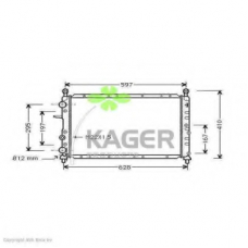 31-1693 KAGER Радиатор, охлаждение двигателя