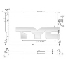 725-0034-R TYC Радиатор, охлаждение двигателя