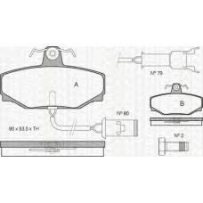 8110 10004 TRIDON Brake pads - rear