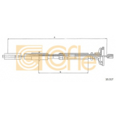 10.317 COFLE Трос, управление сцеплением
