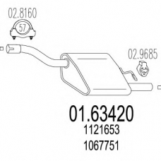 01.63420 MTS Глушитель выхлопных газов конечный