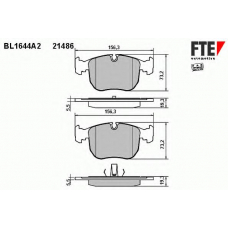 BL1644A2 FTE Комплект тормозных колодок, дисковый тормоз