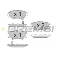 BP3557 BREMSI Комплект тормозных колодок, дисковый тормоз