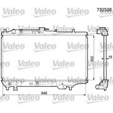 732326 VALEO Радиатор, охлаждение двигателя