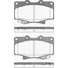 8110 13013 TRISCAN Комплект тормозных колодок, дисковый тормоз