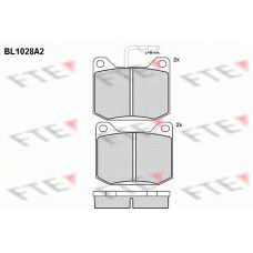 BL1028A2 FTE Комплект тормозных колодок, дисковый тормоз
