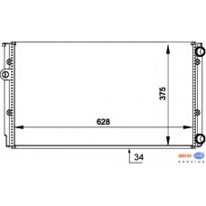 8MK 376 714-041 HELLA Радиатор, охлаждение двигателя