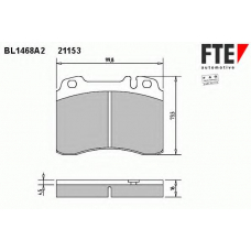 BL1468A2 FTE Комплект тормозных колодок, дисковый тормоз