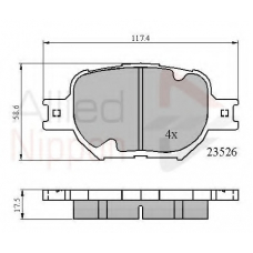 ADB0896 COMLINE Комплект тормозных колодок, дисковый тормоз