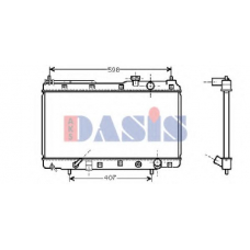 100023N AKS DASIS Радиатор, охлаждение двигателя