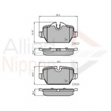 ADB01710 COMLINE Комплект тормозных колодок, дисковый тормоз