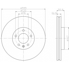 8DD 355 109-671 HELLA PAGID Тормозной диск