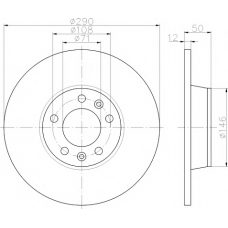 MDC2193 MINTEX Тормозной диск