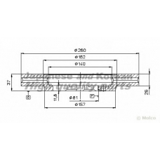 N013-36 ASHUKI Тормозной диск