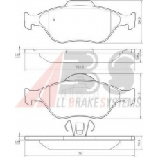 P 24 055 ABS Комплект тормозных колодок, дисковый тормоз