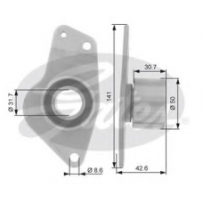 T42089 GATES Паразитный / ведущий ролик, зубчатый ремень