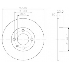 8DD 355 104-191 HELLA PAGID Тормозной диск